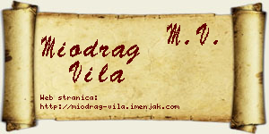 Miodrag Vila vizit kartica